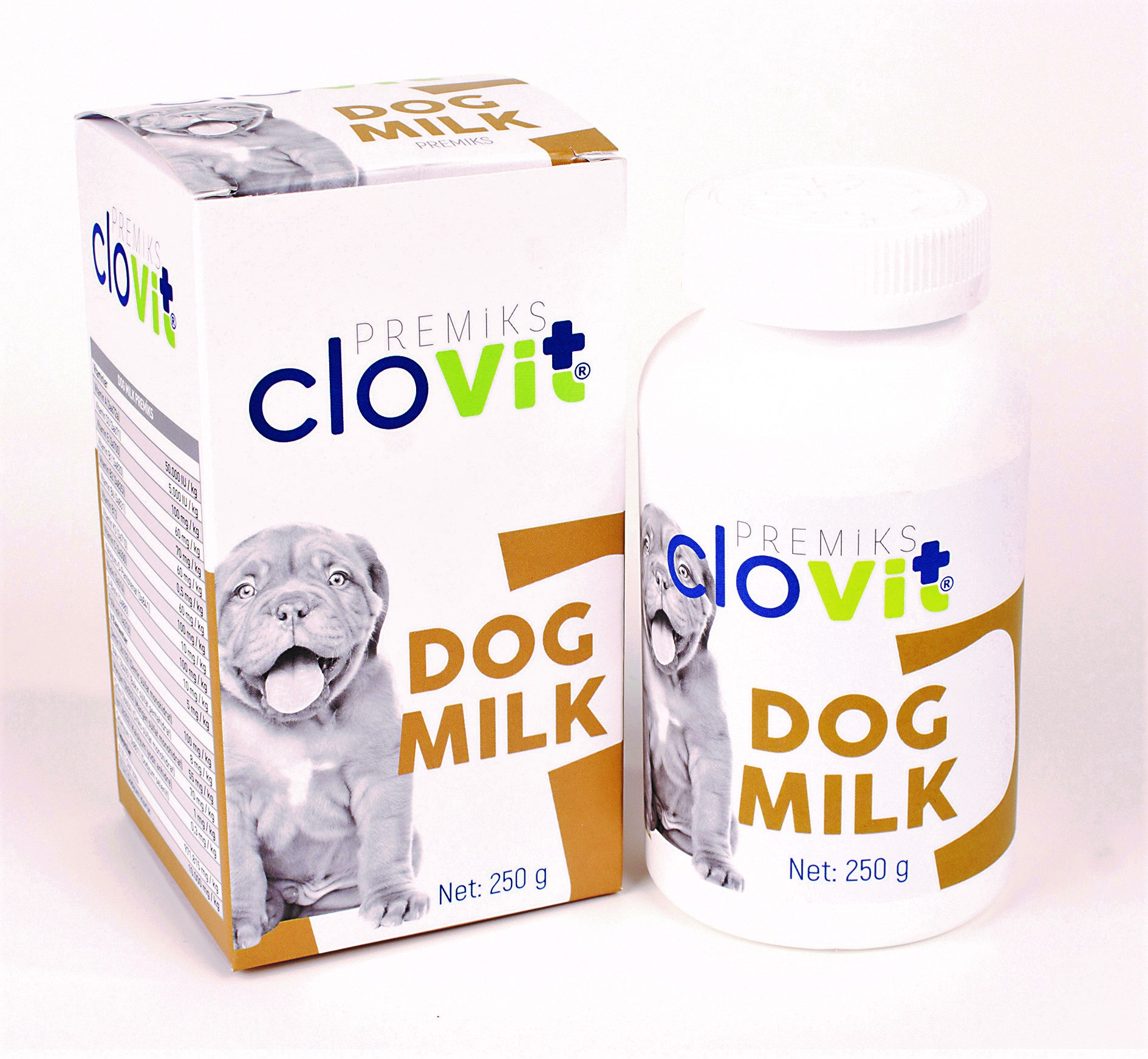 Clovit Köpek Milk; yavru köpekler için dengeli ve besle